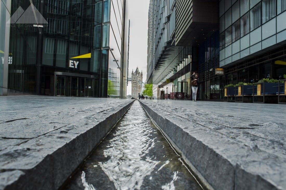 Tower bridge at the end of the stream