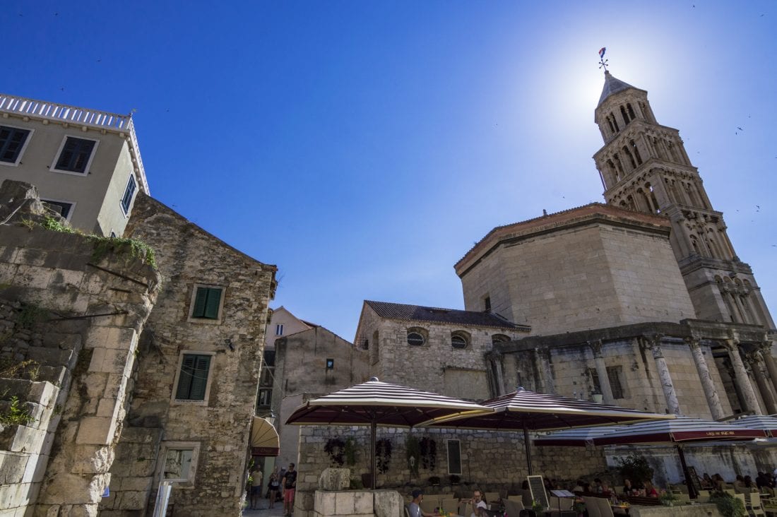 views from Splits Old Town in Croatia