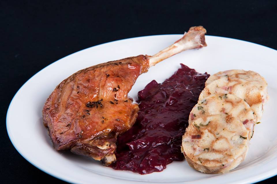 Confit Duck at Karlínská Pivnice in Prague