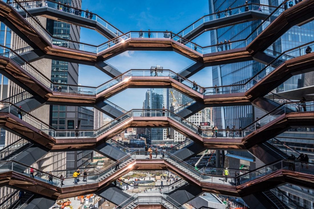 Views from inside The Vessel, New York City