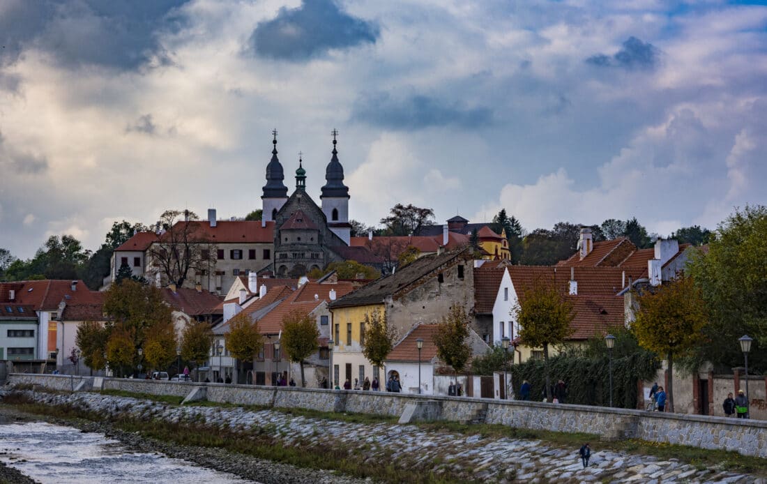 buildings in old town trebic, czech republuc
