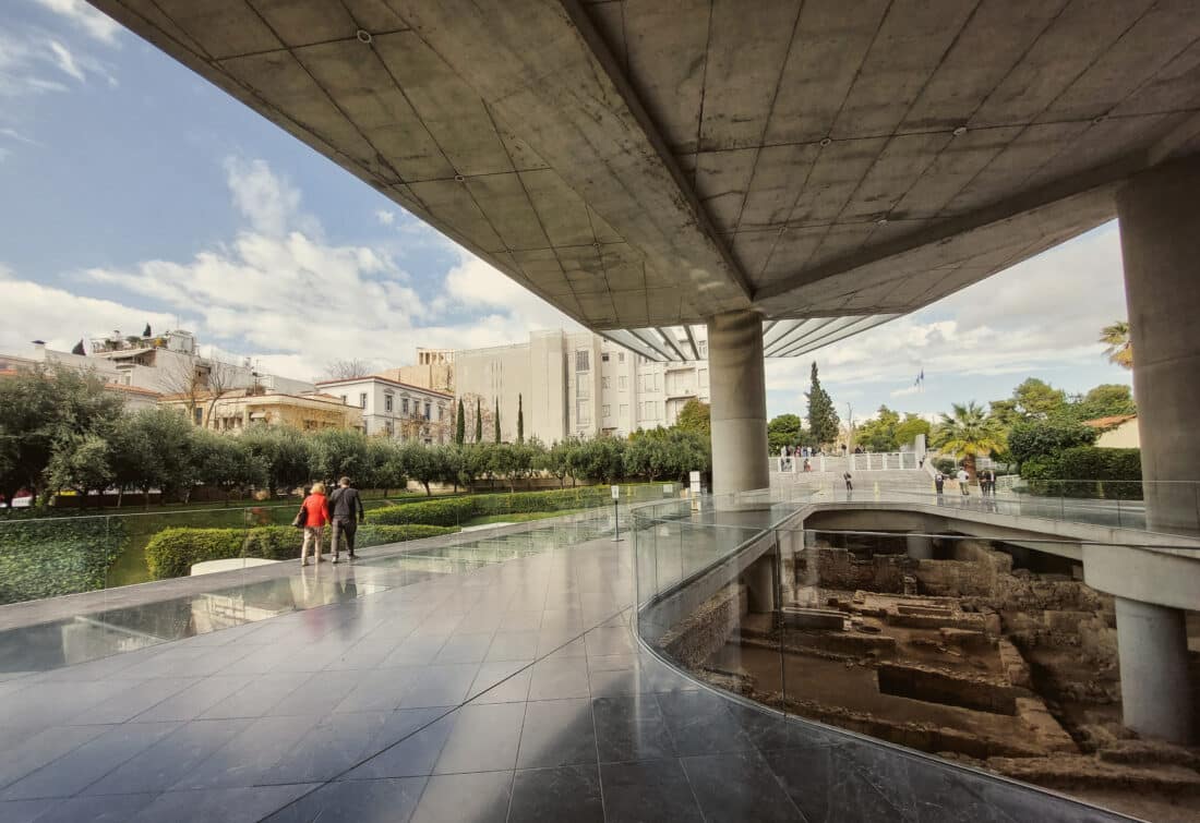 Exterior of the Acropolis Museum in Athens Greece - a must for 3 days in athens