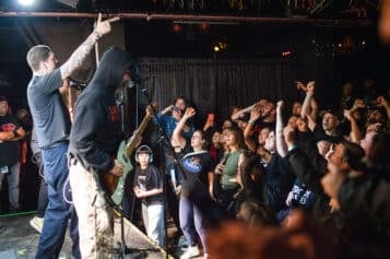 Trophy Eyes performing on the main stage at Bike Jesus, one of the best small music venues in Prague.